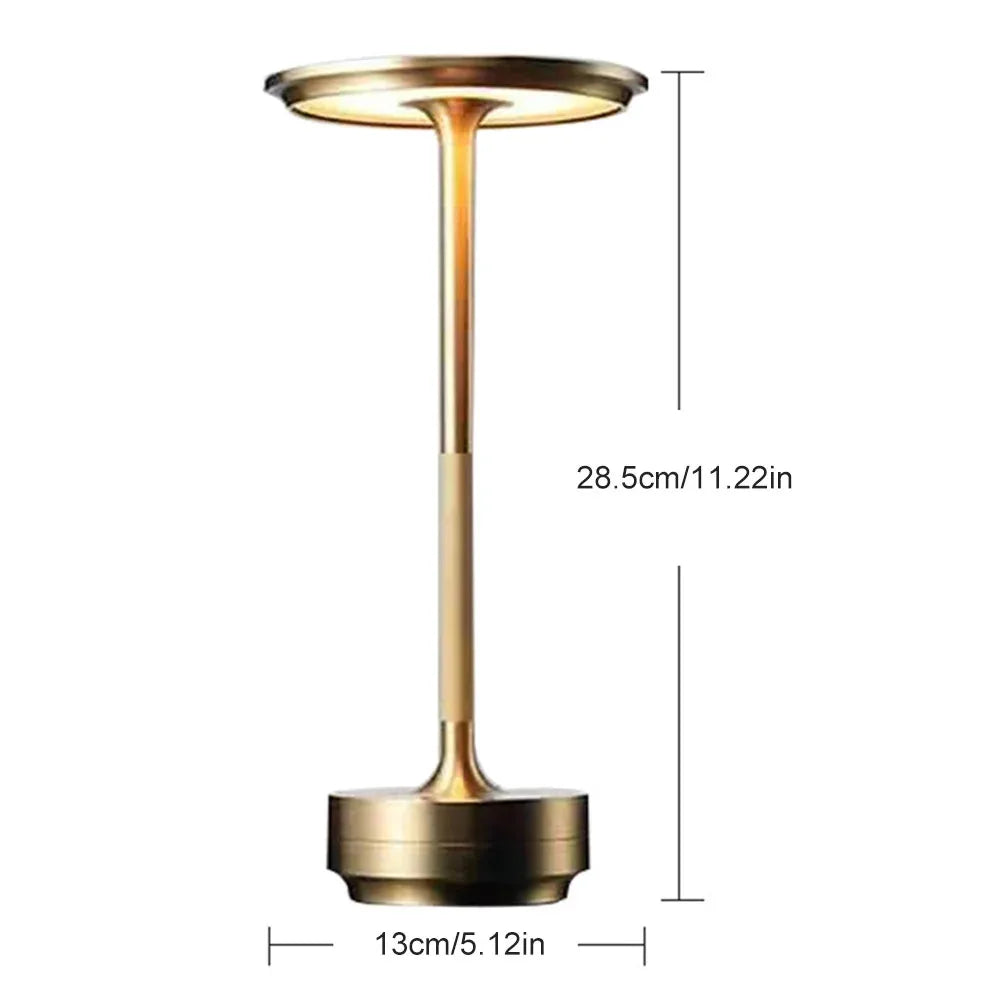 HPH LED Desk Lamp USB Touch Dimming Metal Night Light For Coffee Bar