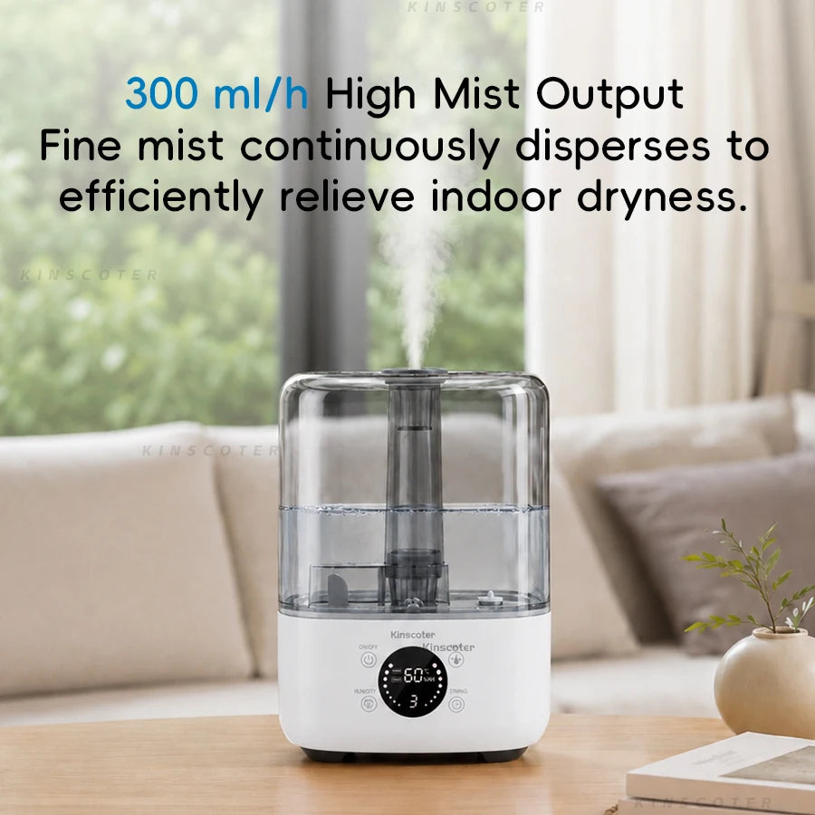 Kinscoter Ultrasonic Air Humidifier With Aromatherapy Mist Diffuser