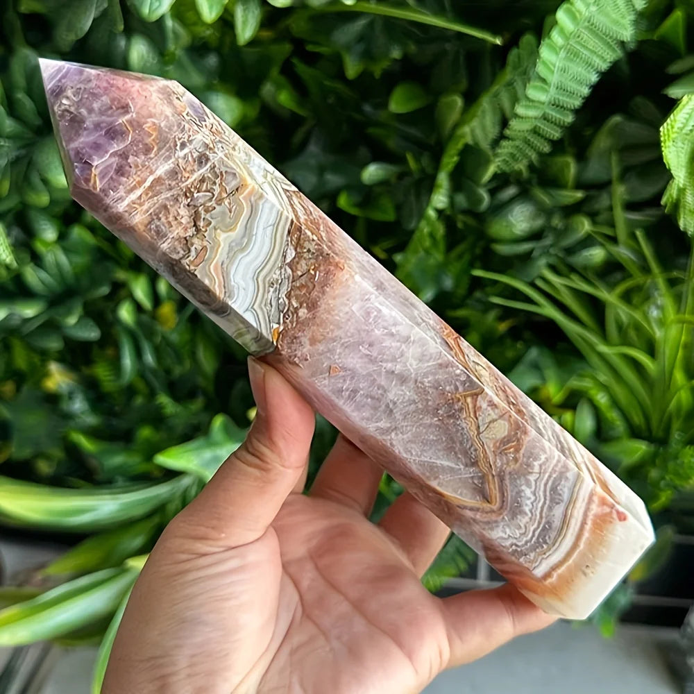 Mexican Amethyst Agate Point Tower Decor