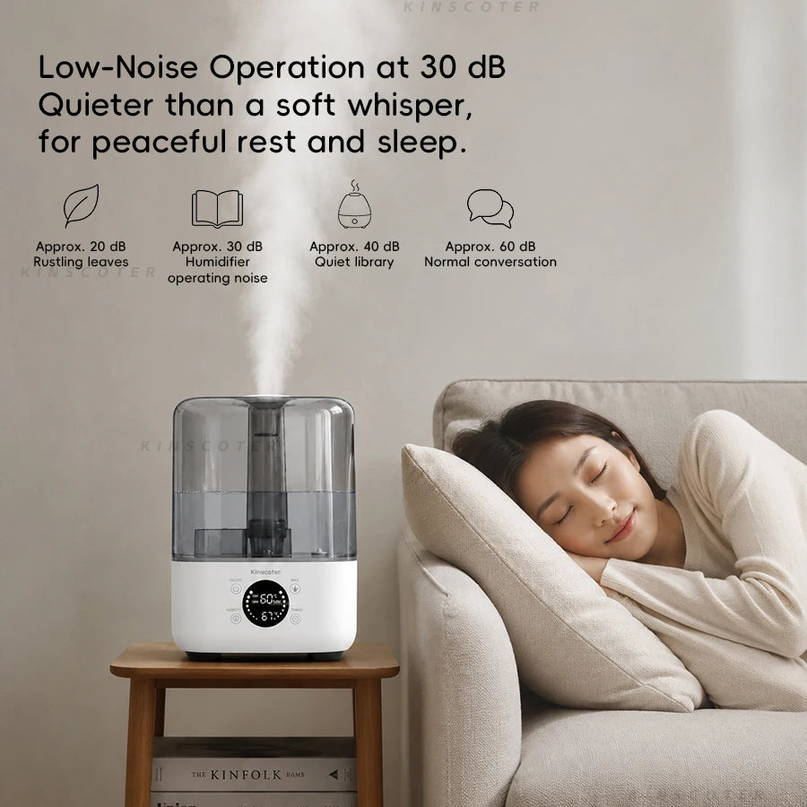 Kinscoter Ultrasonic Air Humidifier With Aromatherapy Mist Diffuser