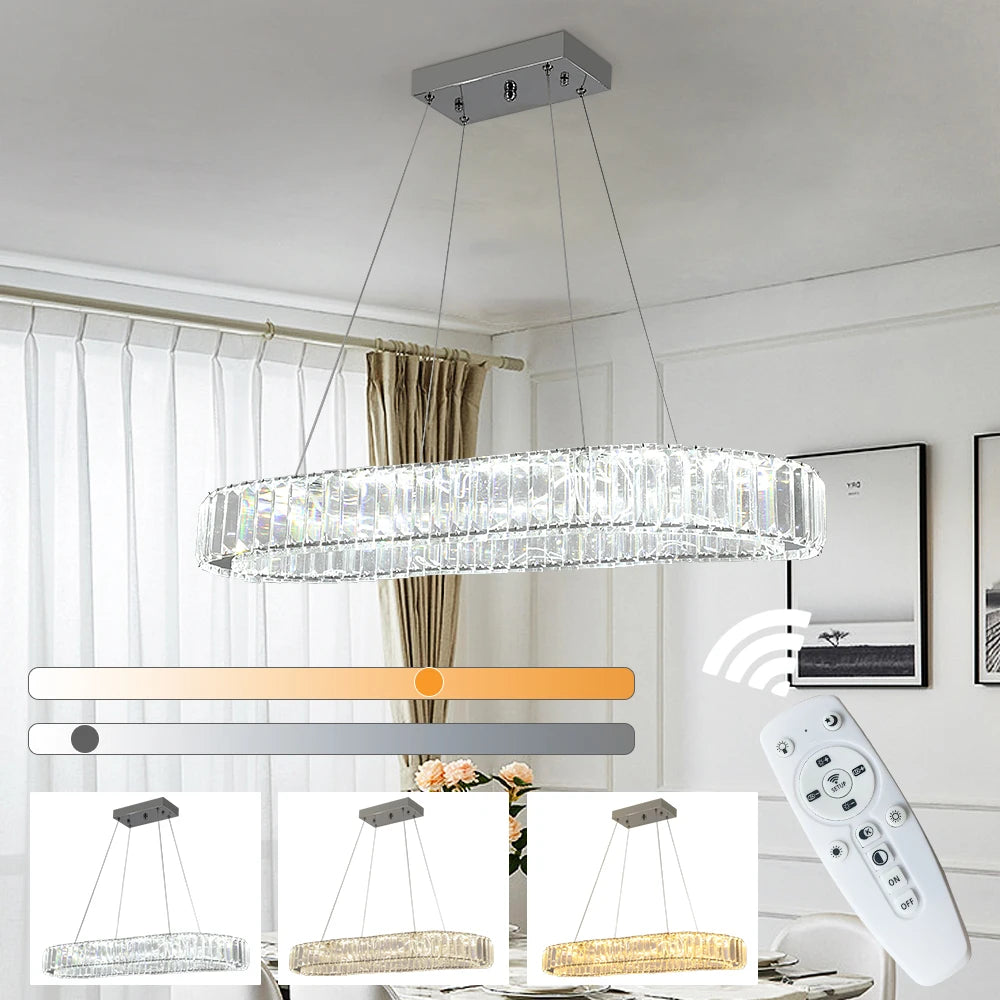 VETRULUS Crystal Oval LED Chandelier