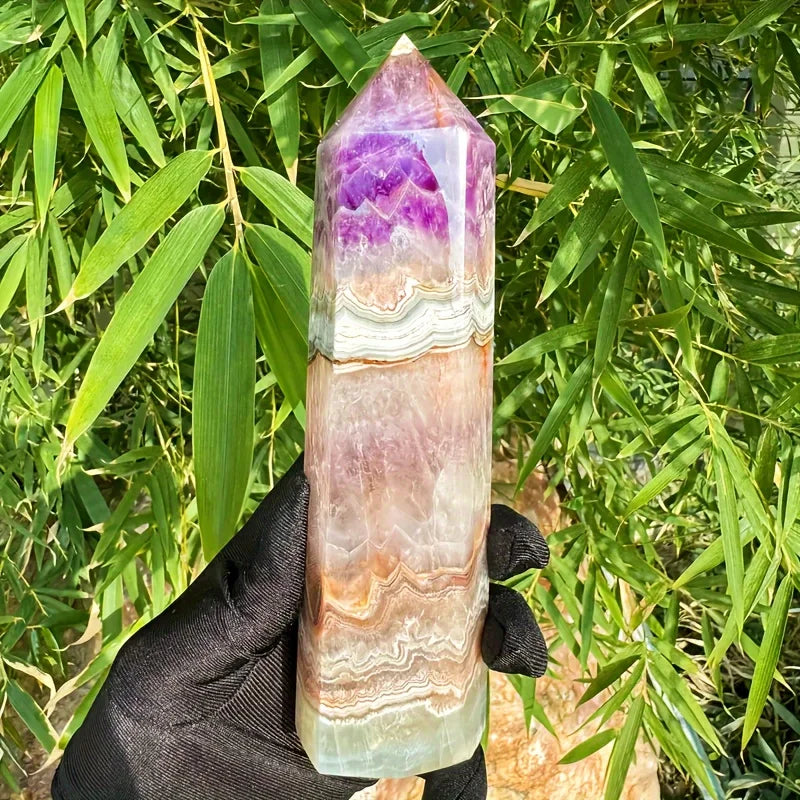 Mexican Amethyst Agate Point Tower Decor