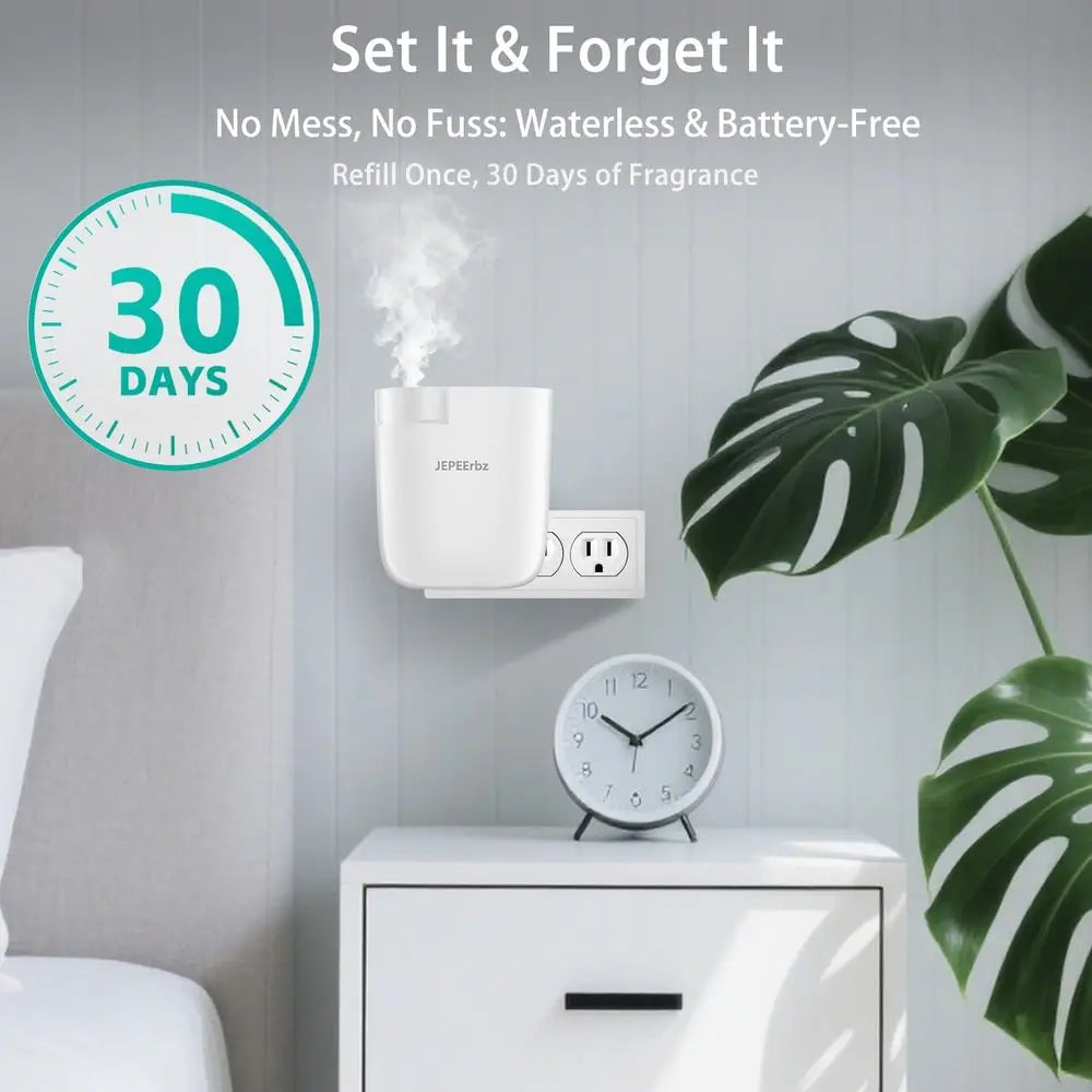 Plug in Diffuser, Essential Oil Diffuser in Wall, Smart Bluetooth App Control, Up to 500 Sq.ft Coverage, White