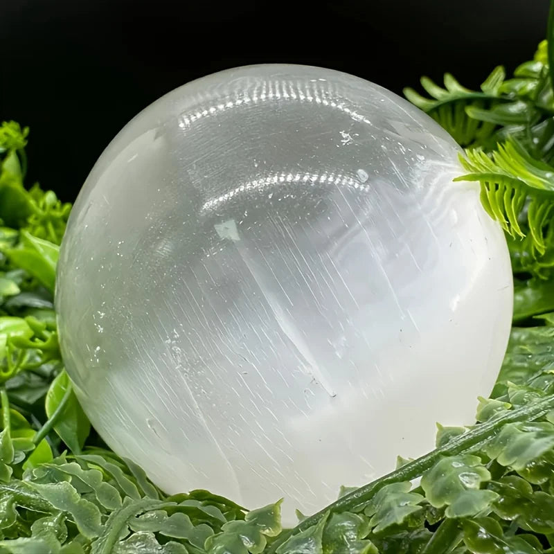 CrystalHola Selenite Sphere Natural Stone Ball For Home Office Decor