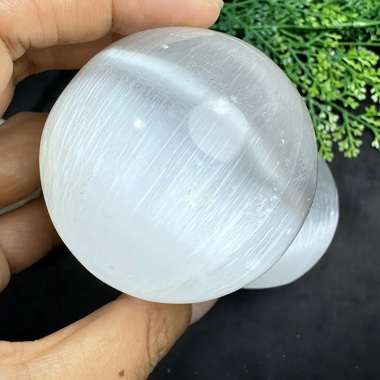 CrystalHola Selenite Sphere Natural Stone Ball For Home Office Decor