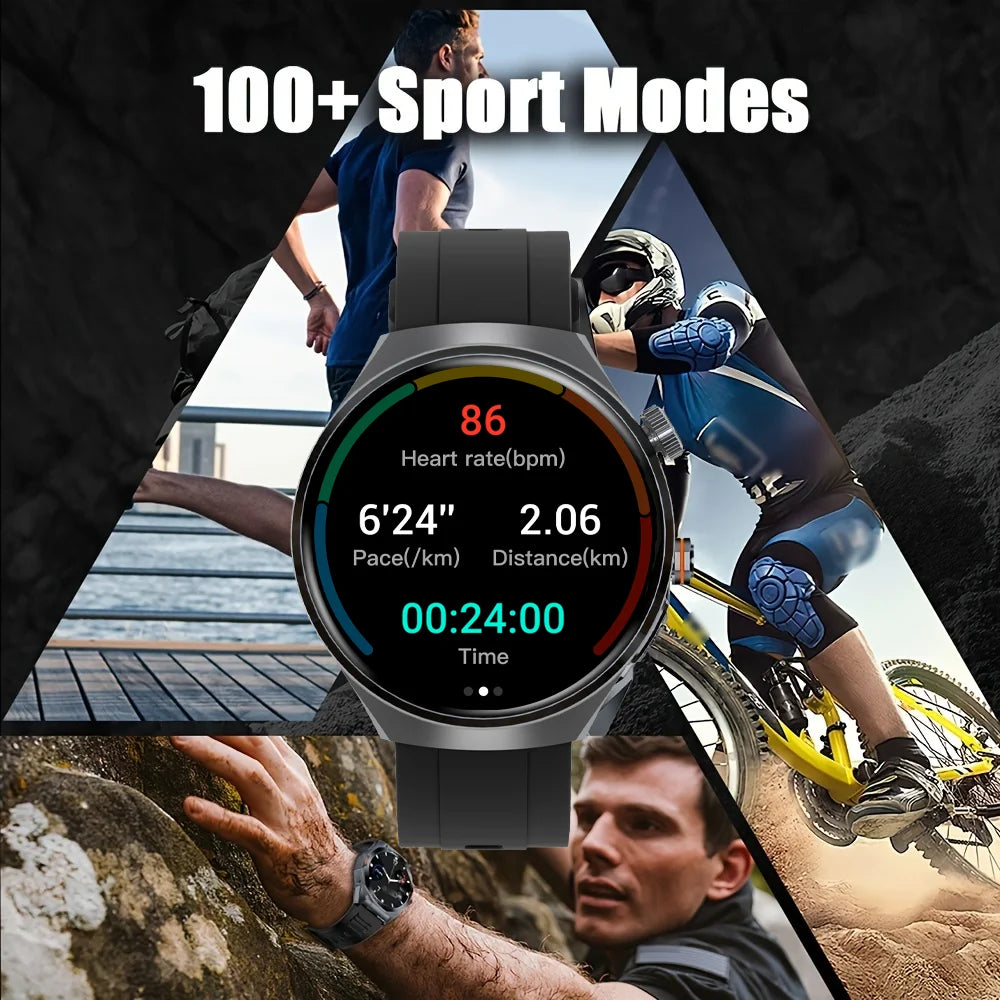 SENBONO Men's Smart Watch Heart Rate Blood Oxygen Monitor Bluetooth Call Multiple Sport Modes Voice Assistant Smartwatch for Men