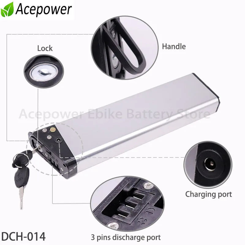 For ANCHEER AM1908 AM001908 ADO A16 36V 8Ah Folding Electric Bicycle Battery DCH014 36V 7.8Ah 10.5Ah 14Ah EBike Battery