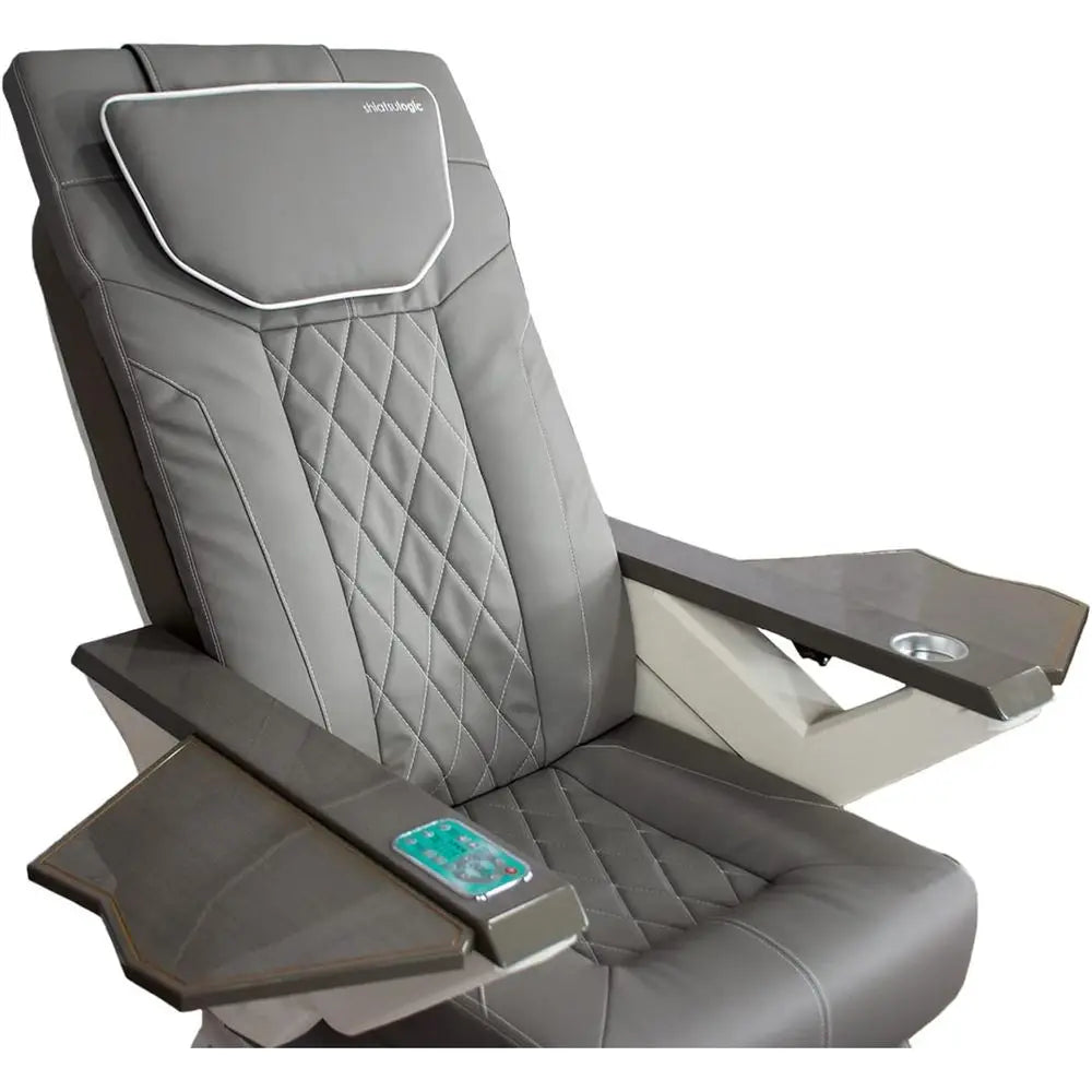Shiatsulogic Pedicure Chair Cushion Cover Set (Storm Grey), FX Vibration Massage Chair Cover, Nail Salon Pedicure Equipment and