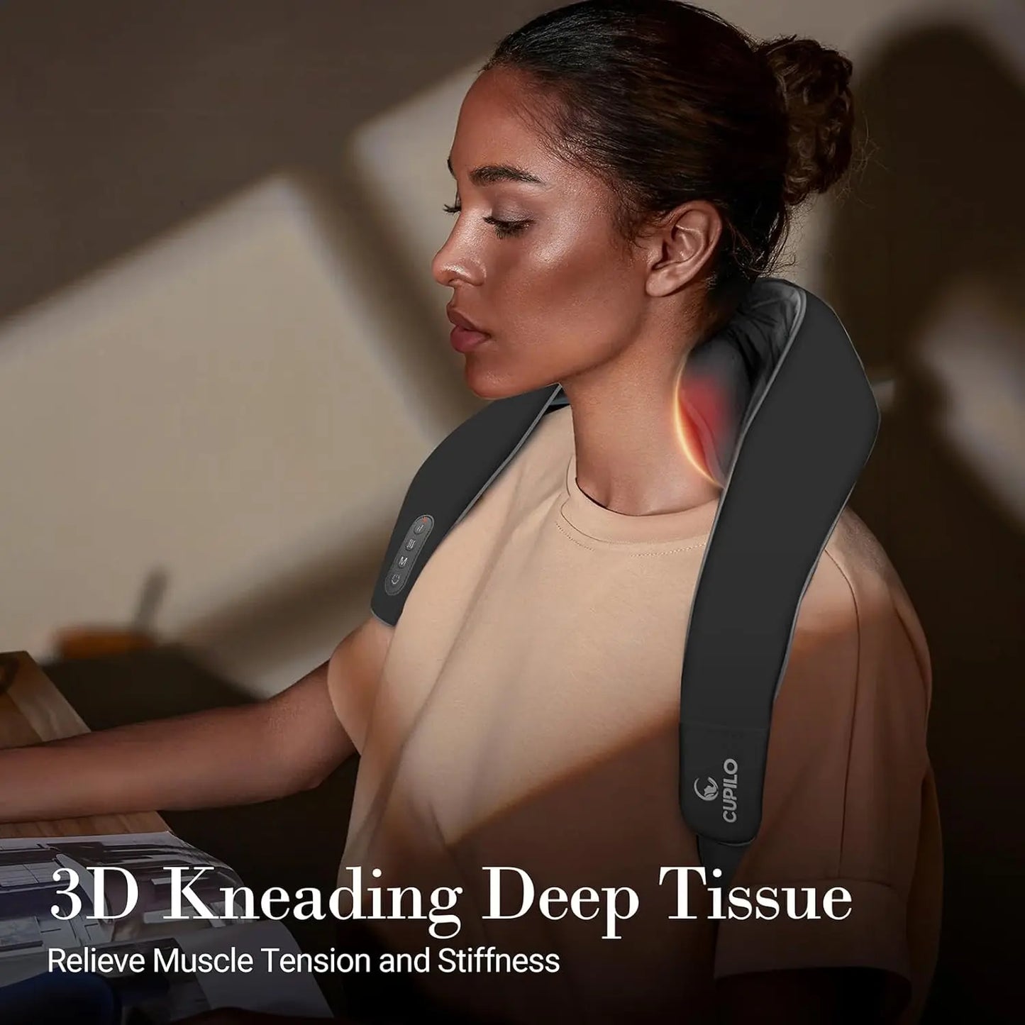 Cordless Neck and Shoulder Massager with Heat, Remote Control, 6D Shiatsu Deep Tissue Pain Relief, Gift for Her