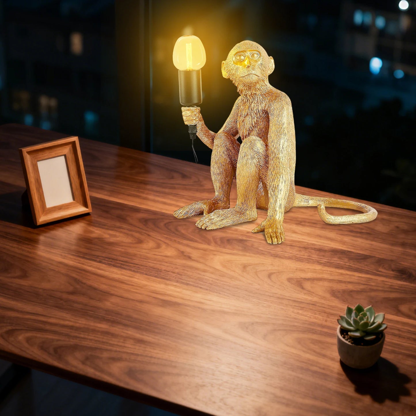Resin Monkey Table Lamp Modern Light