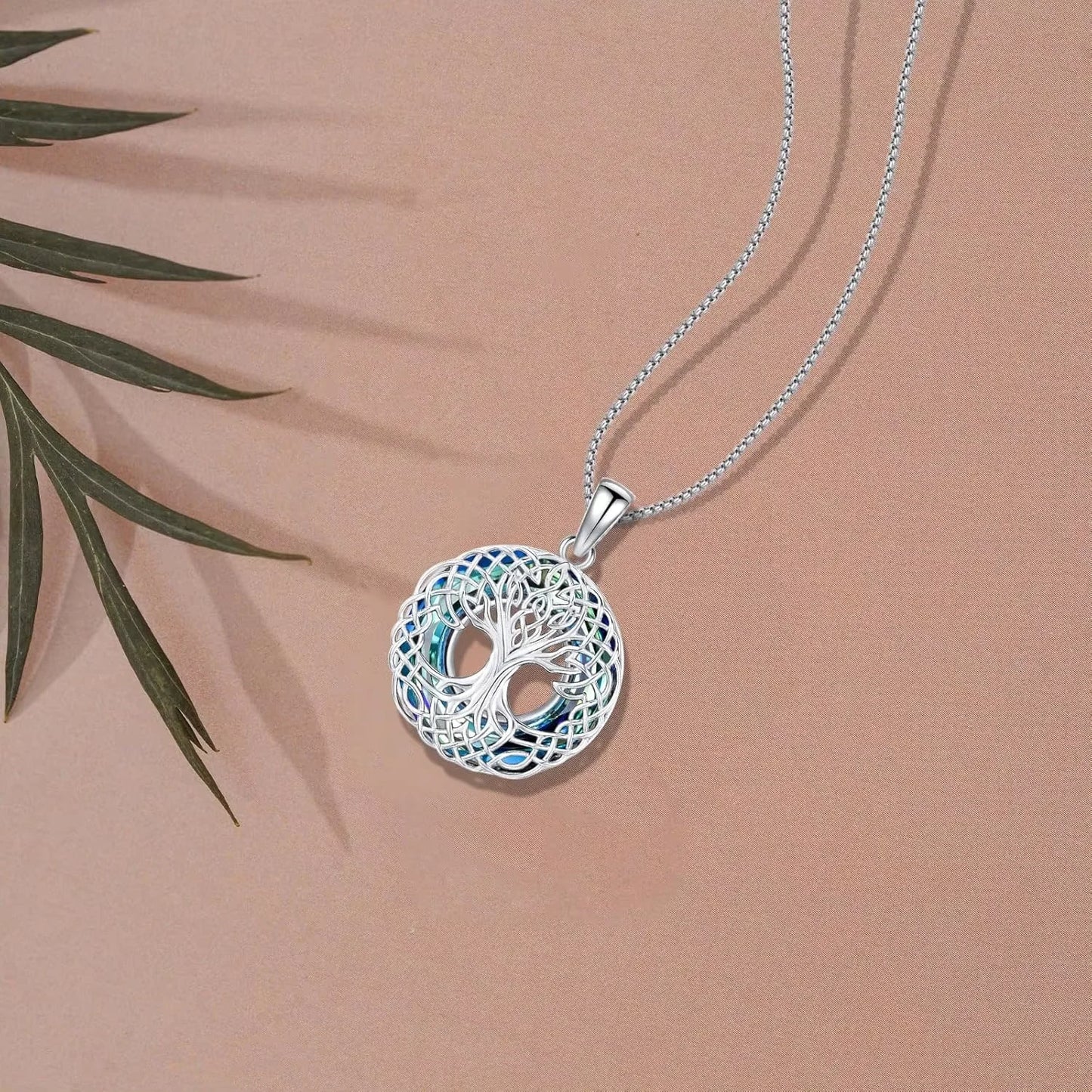 DRINSPER 925 Sterling Silver Tree Of Life Necklace Pendant