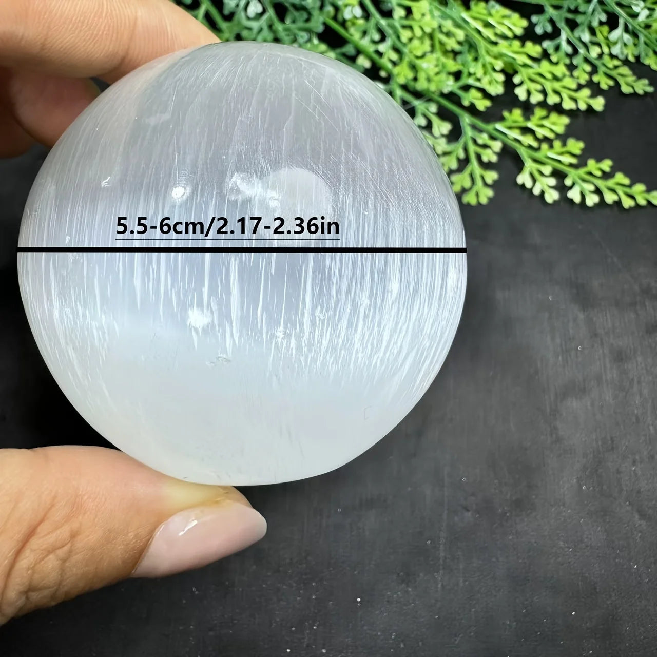 CrystalHola Selenite Sphere Natural Stone Ball For Home Office Decor