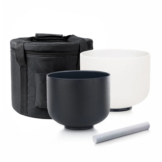 Hye-eun Yin Yang 432 Hz Crystal Singing Bowl Set For Meditation