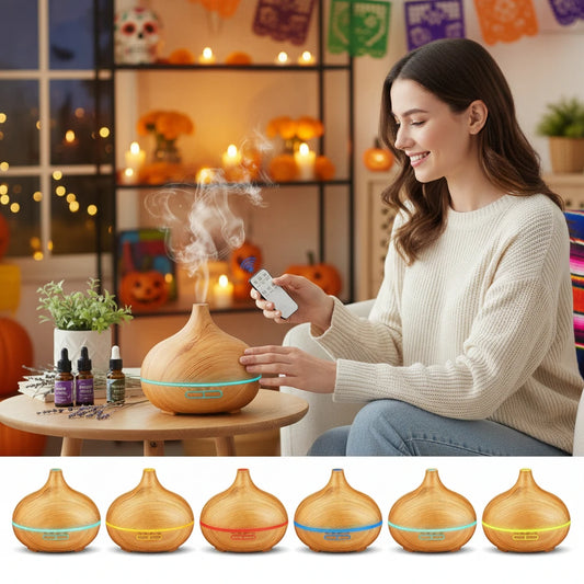 Air Humidifier for Home Electronics cool mist 500ml Essential Oil Diffuser Aromatherapy Machine with 7 colors LED light bedroom