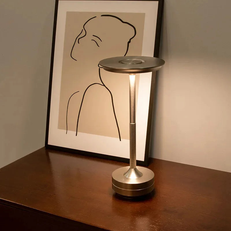 HPH LED Desk Lamp USB Touch Dimming Metal Night Light For Coffee Bar