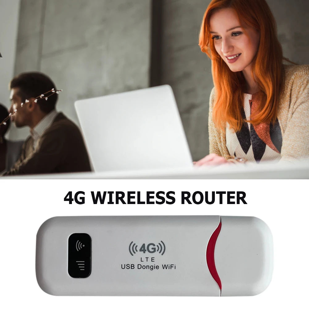4G LTE USB Modem Dongle 150Mbps Wireless WiFi Router Mobile Broadband SIM Card Pocket Hotspot Home Office Wireless WiFi Adapter