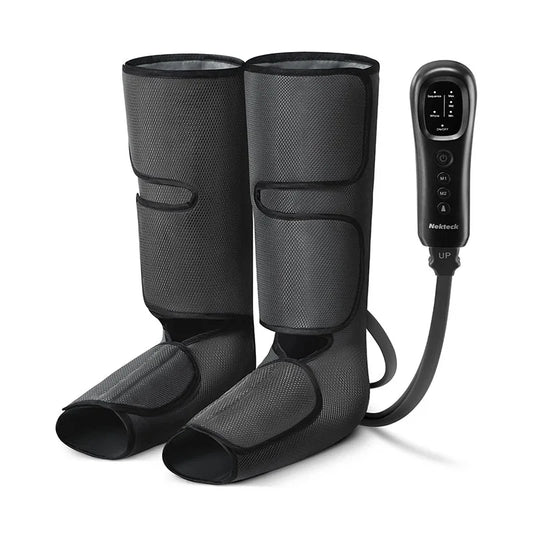 Nekteck Leg Massager Air Compression Calf Wraps Air Pressure Massage for Blood Circulation and Relaxation Lymphatic Drainage