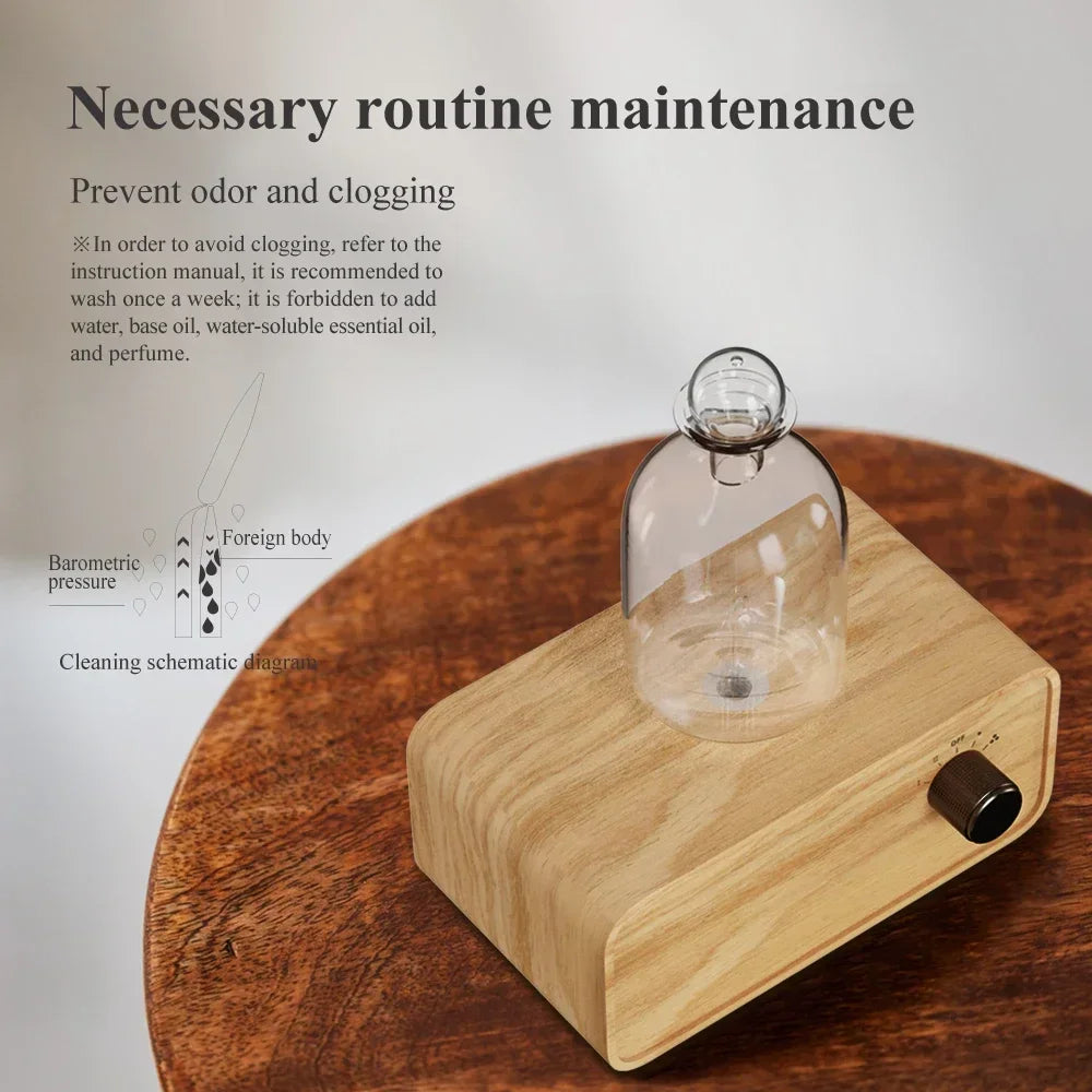 HAOYUNMA Waterless Nebulizing Essential Oil Diffuser For Home