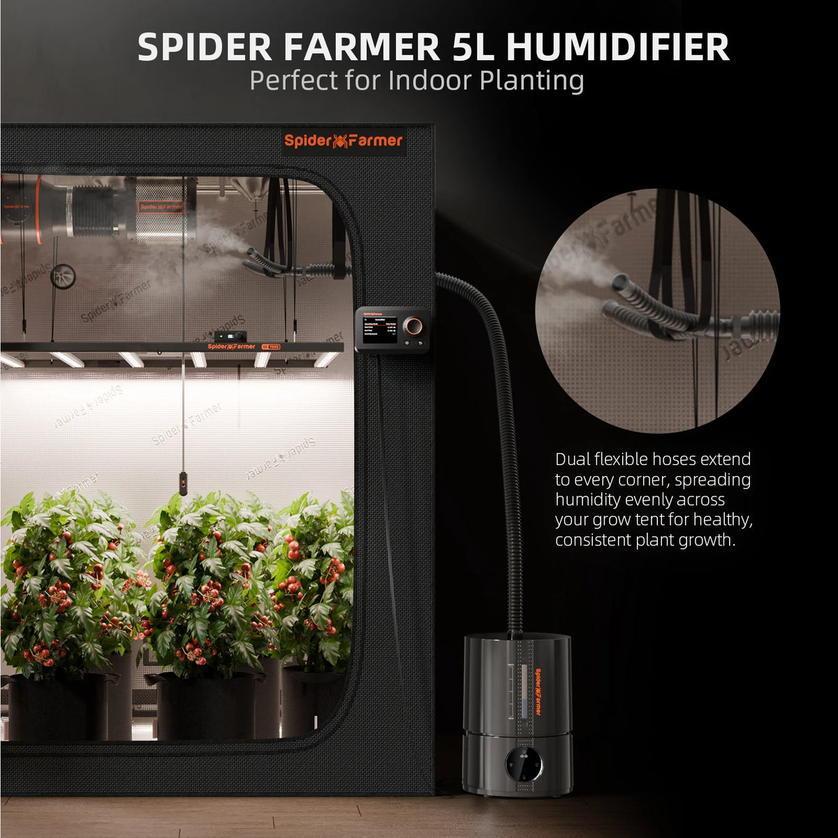 Spider Farmer Ultrasonic Cool Mist Air Humidifier With RJ12 Cable