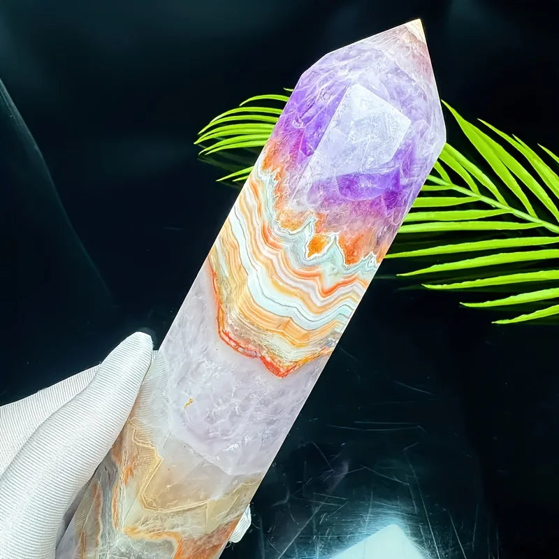 Mexican Amethyst Agate Point Tower Decor