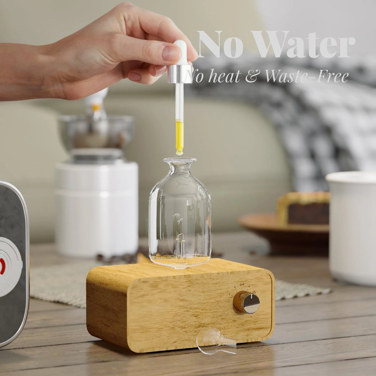HAOYUNMA Rechargeable Waterless Nebulizing Essential Oil Diffuser