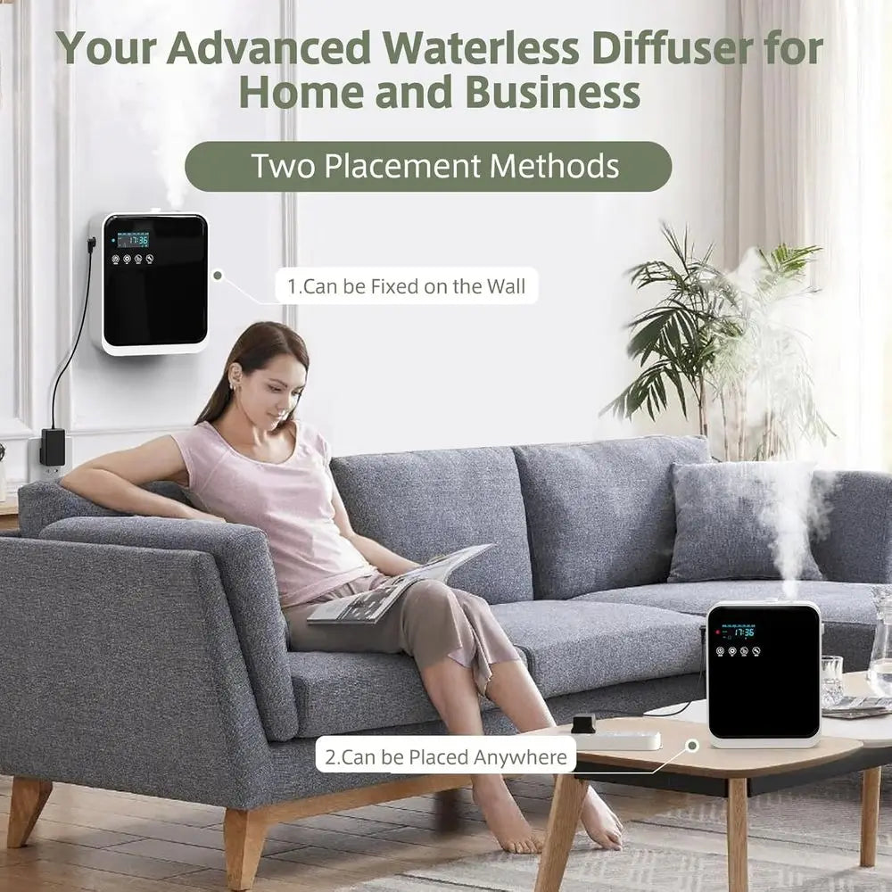 Oil Diffuser for Home and Commercial Use, Up to 1500 sq. ft., 240ml Aromatherapy Scent Diffuser for Large Rooms, Smart Scent Air