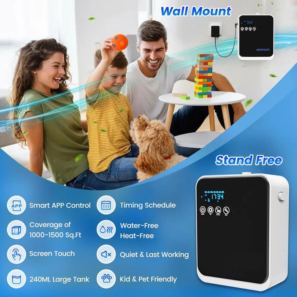 Aromatherapy Scent Diffuser with Smart APP & Touch Sn, 1500 sq.ft Coverage, 250ml Capacity for Large Rooms or Home & Hotel Colle