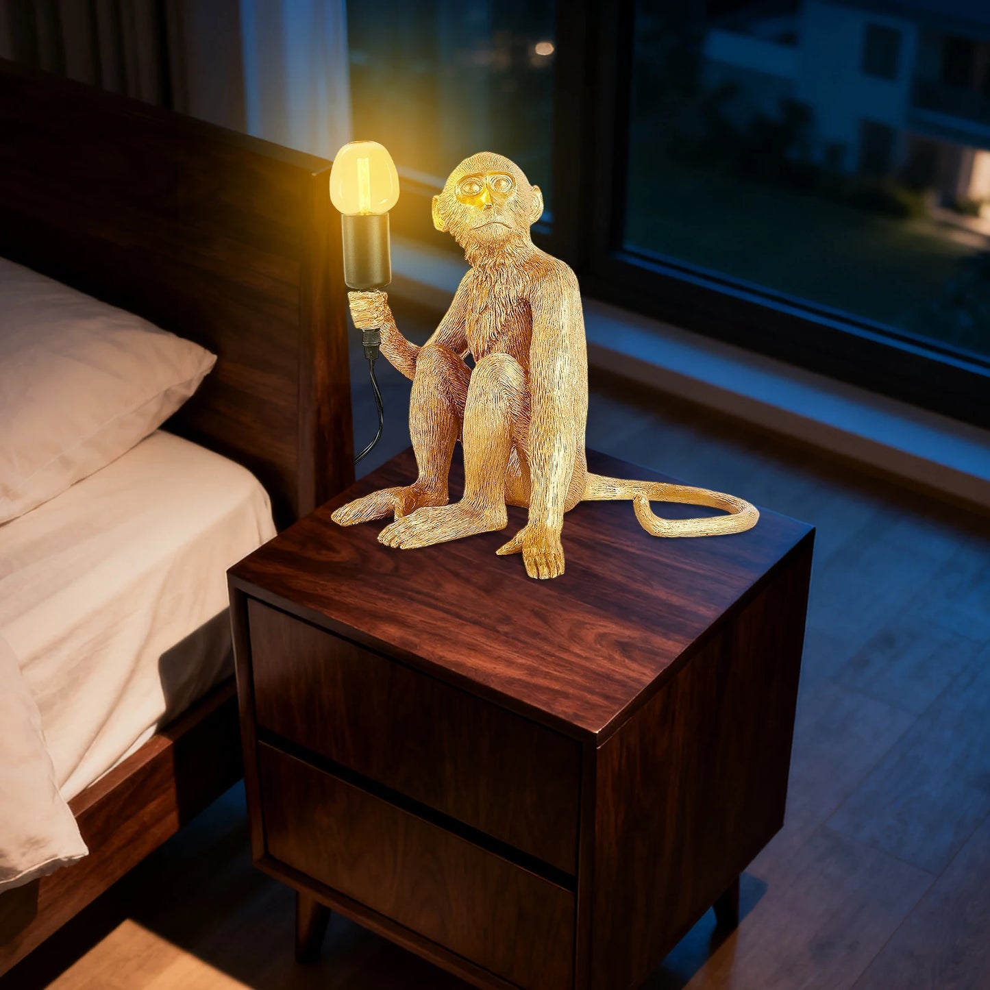Resin Monkey Table Lamp Modern Light