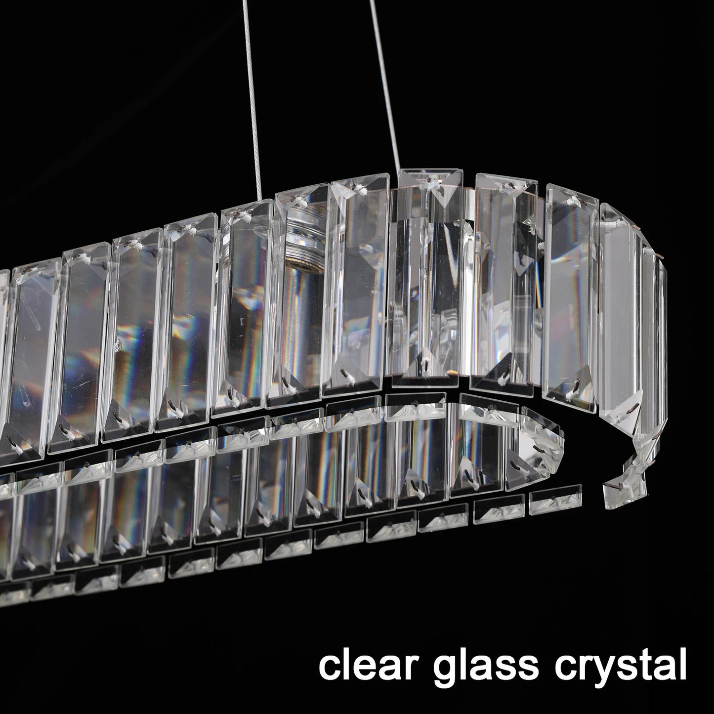 VETRULUS Crystal Oval LED Chandelier