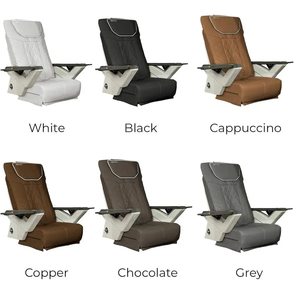 Shiatsulogic Pedicure Chair Cushion Cover Set (Storm Grey), FX Vibration Massage Chair Cover, Nail Salon Pedicure Equipment and