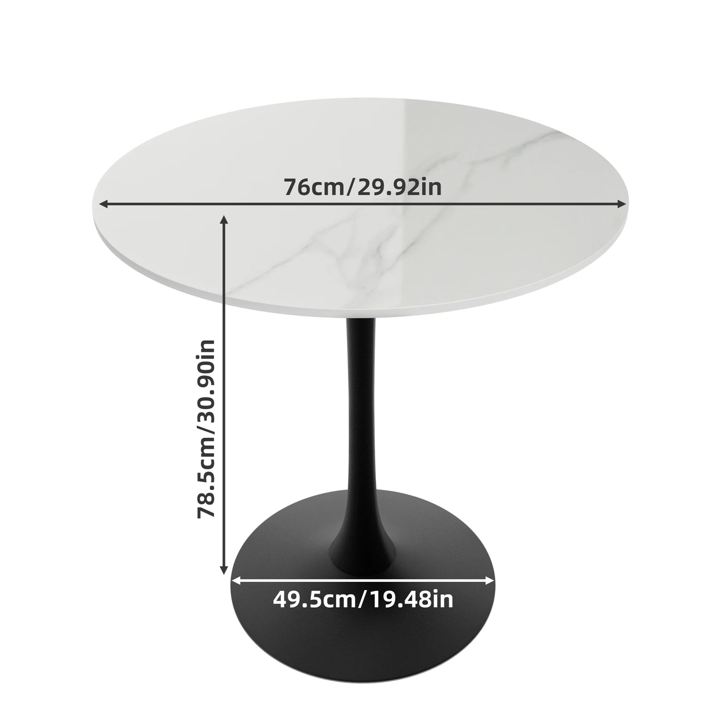 Round Dining Table With Sintered Stone