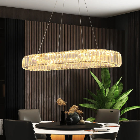 VETRULUS Crystal Oval LED Chandelier