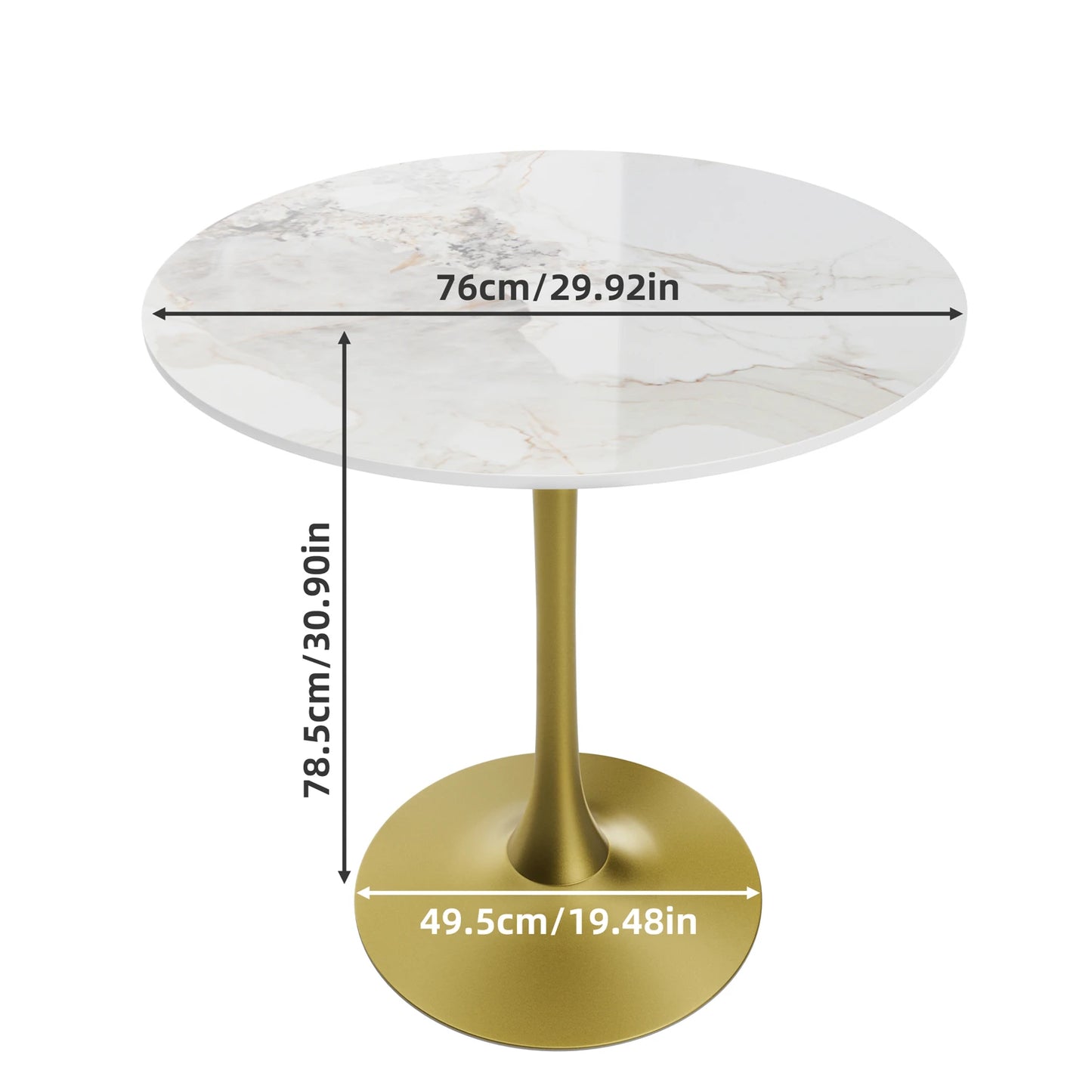 Round Dining Table With Sintered Stone