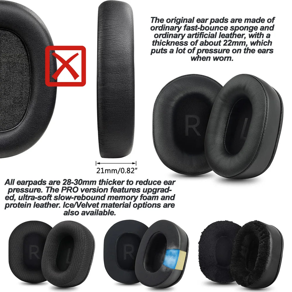 Earphone pads For AKG K361/K361BT/K371/K371BT  replacement Earpads Earmuffs cloth Memory Covers Sponge Protein