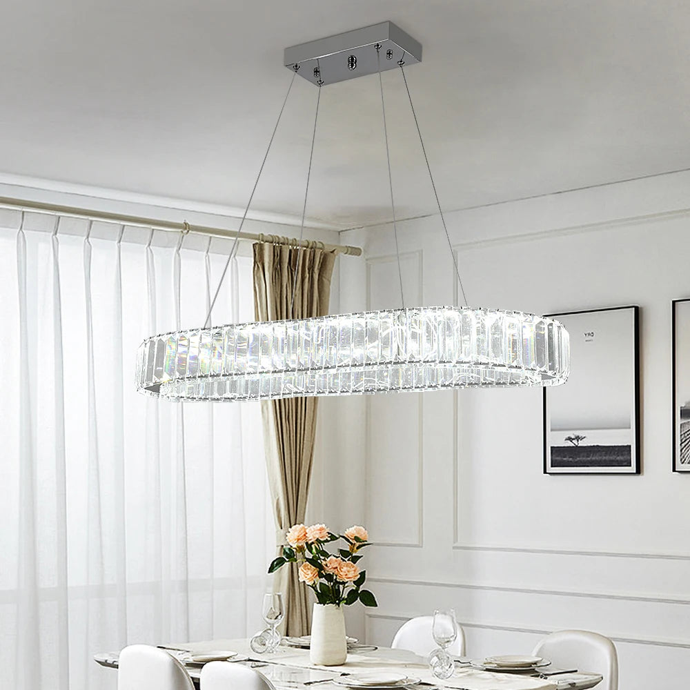 VETRULUS Crystal Oval LED Chandelier
