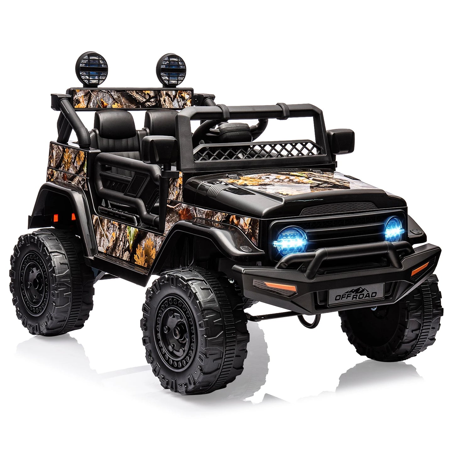 HiMISSE 12V Kids Ride On Truck Remote Bluetooth LED Lights