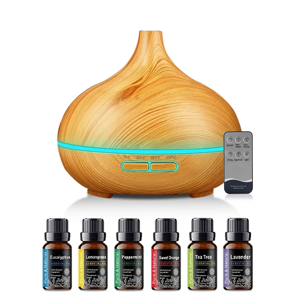 Air Humidifier for Home Electronics cool mist 500ml Essential Oil Diffuser Aromatherapy Machine with 7 colors LED light bedroom
